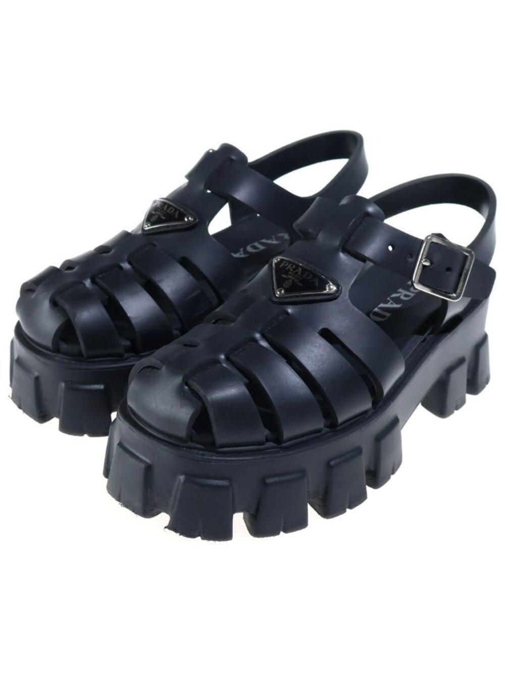 Prada Monolith Sandals Black